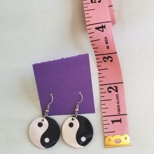 Yin yang dangle earrings